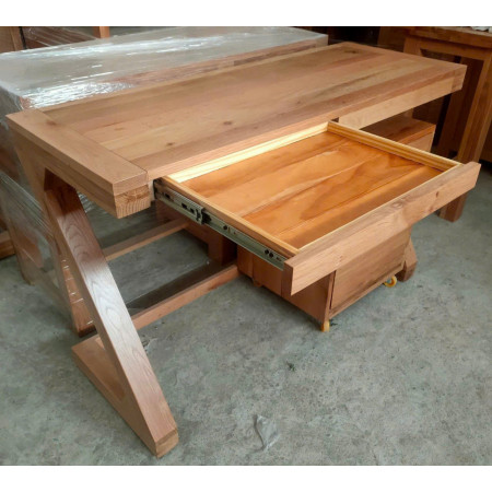 Solid Oak Z : Bộ Bàn Máy Tính Gỗ Sồi Kèm Tủ Hồ Sơ